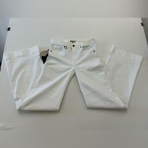 Burberry Brit Bethnal Flare White Denim Flared Jeans Size 31R